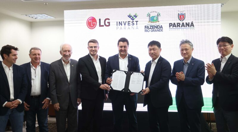 A multinacional sul-coreana LG Electronics escolheu o Paraná como local para a instalação da sua segunda fábrica no Brasil. Foto: Jonathan Campos/AEN